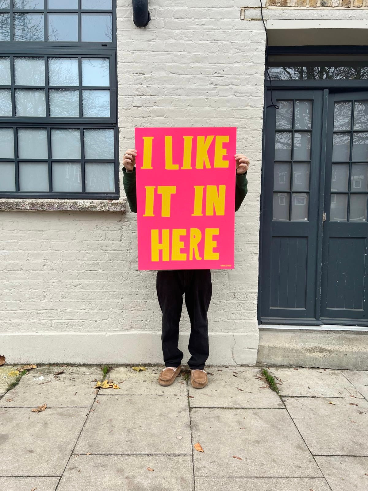 'LIKE Pink Yellow' Screen Print