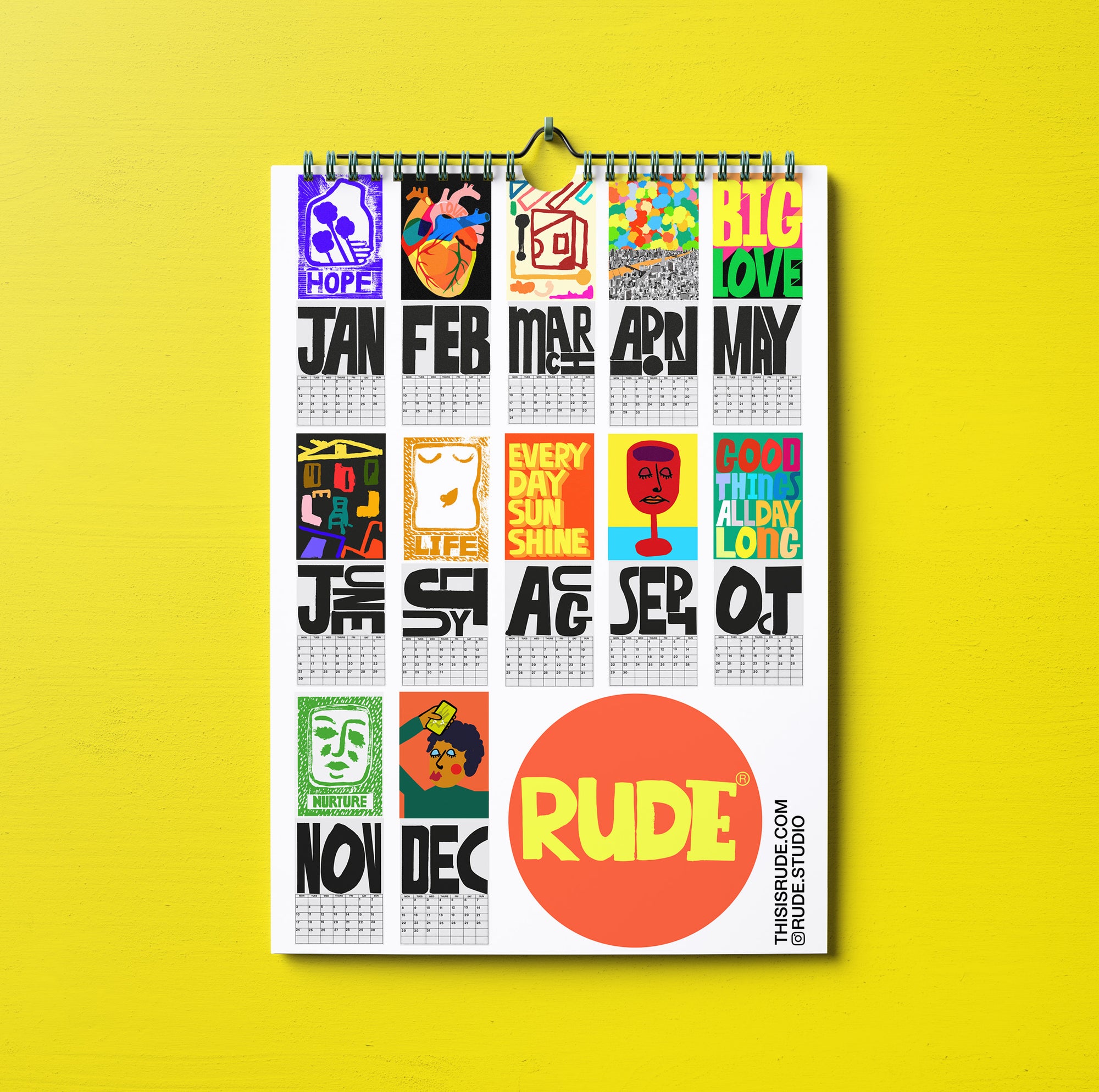 A3 RUDE Calendar 2025