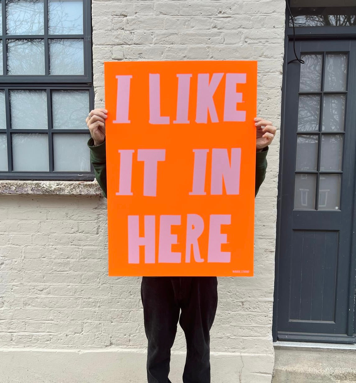 'LIKE Orange Pink' Screen Print