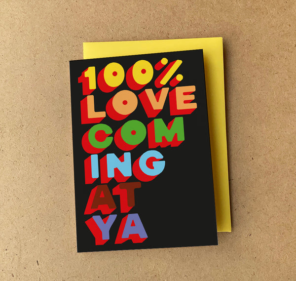 '100%' Greeting Card