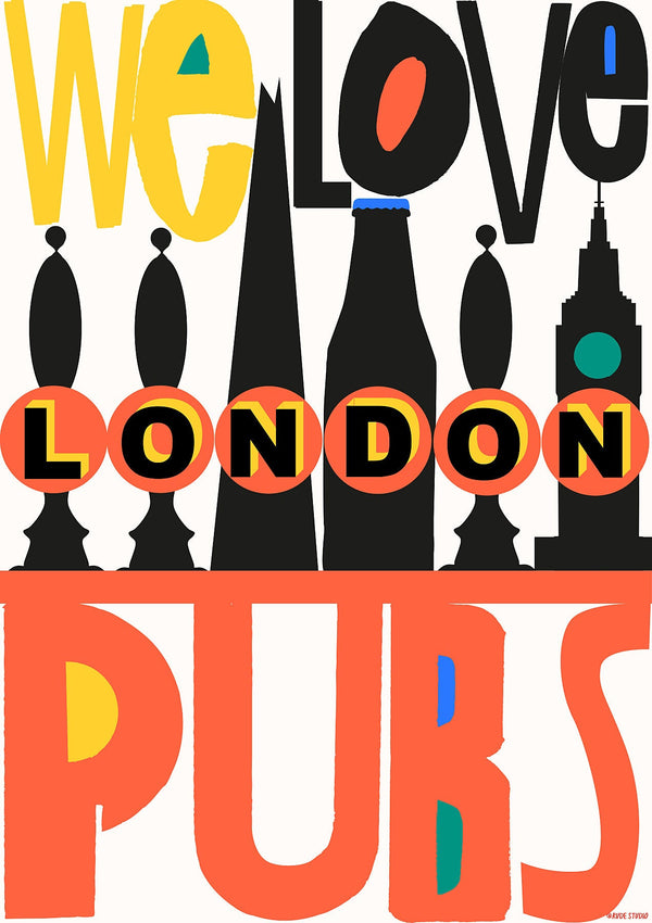 'Pubs' Giclée Print