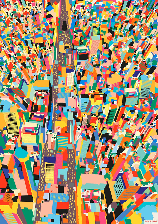 'Yellow Cabs' Giclée Print