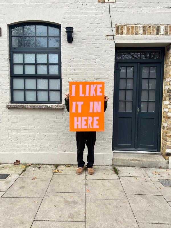 'LIKE Orange Pink' Screen Print