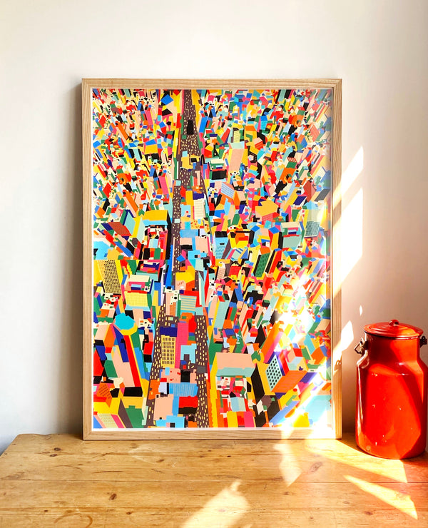 'Yellow Cabs' Giclée Print
