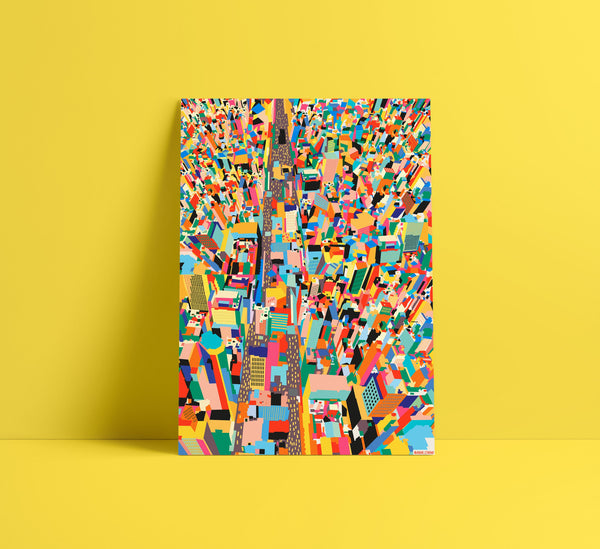 'Yellow Cabs' Giclée Print