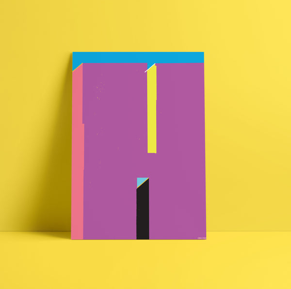 'H' Indigo Print.