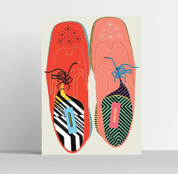 'Brogues' Indigo Print.