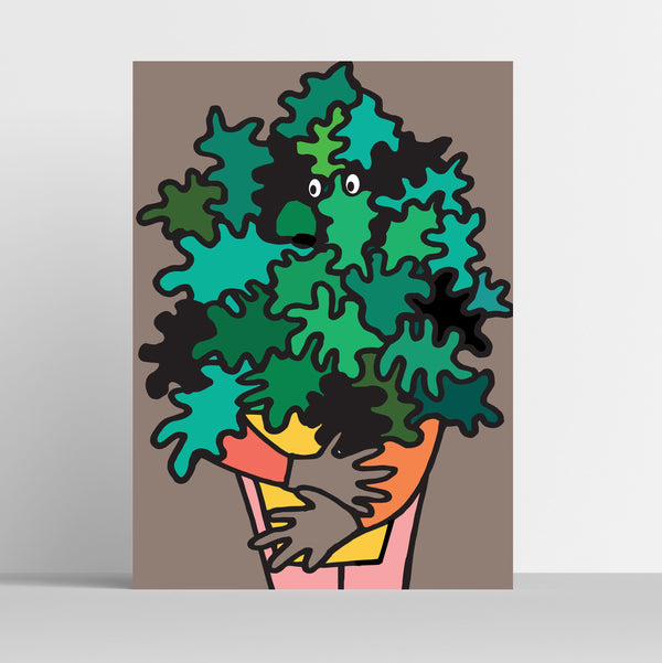 'Cheese Plant' Indigo Print.