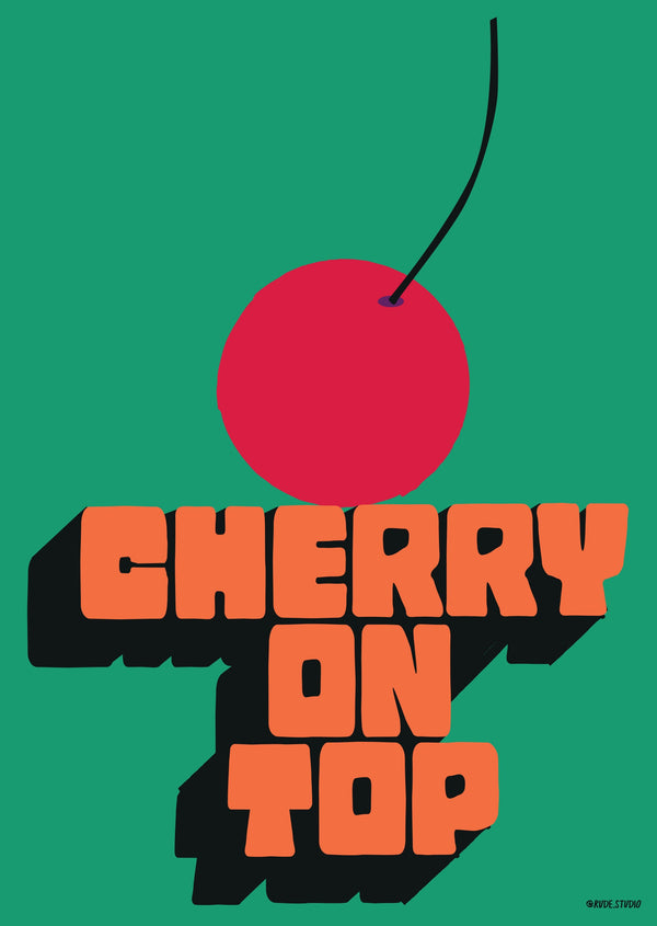 'Cherry' Indigo Print