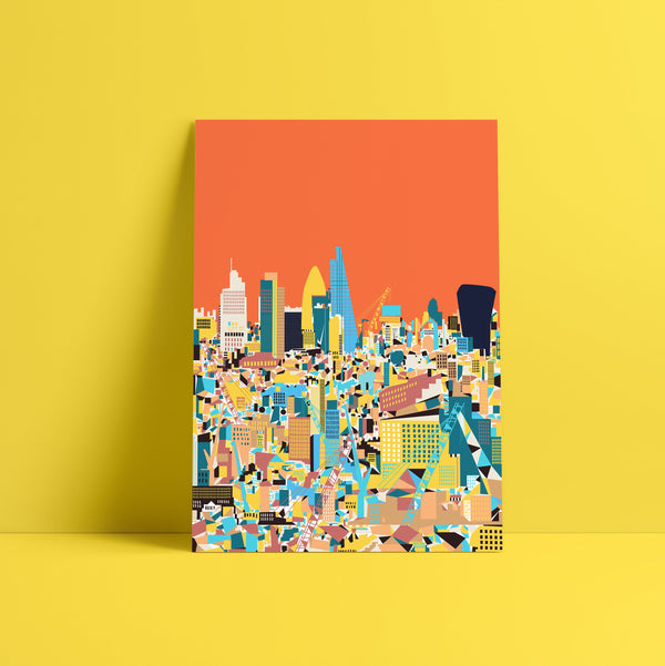 'City Orange' Indigo Print.