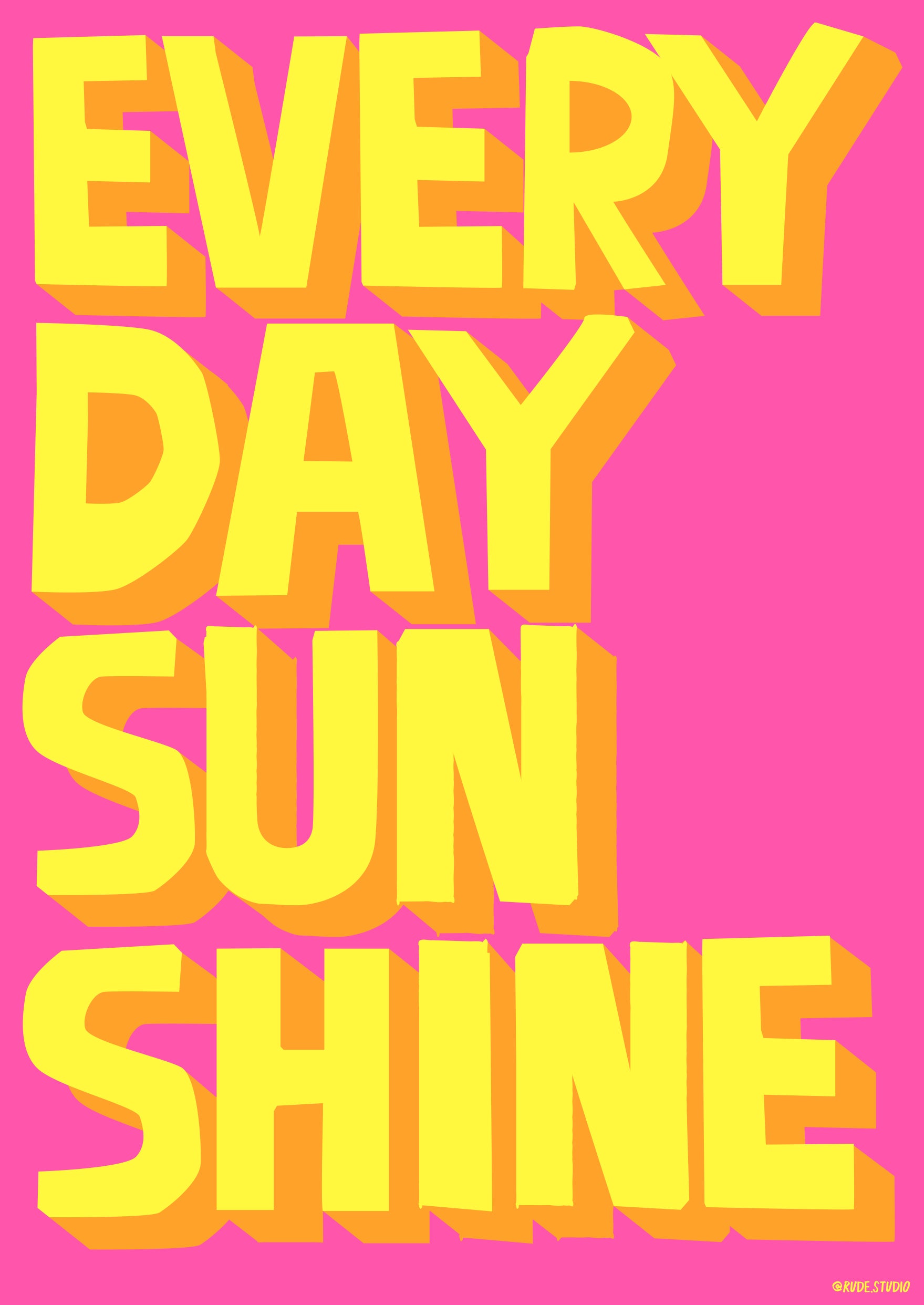 'Everyday Sunshine Pink' Indigo Print