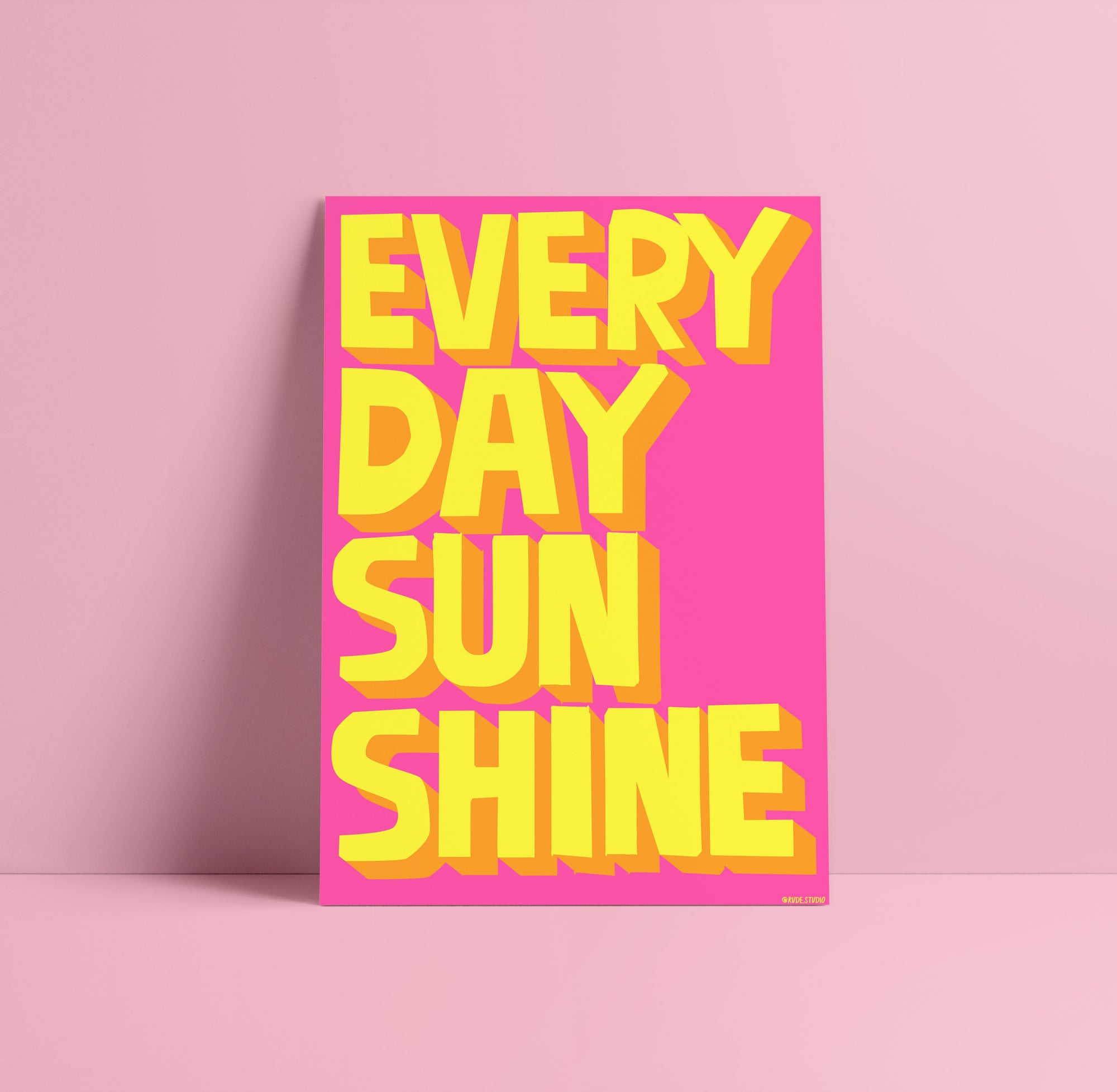 'Everyday Sunshine Pink' Indigo Print