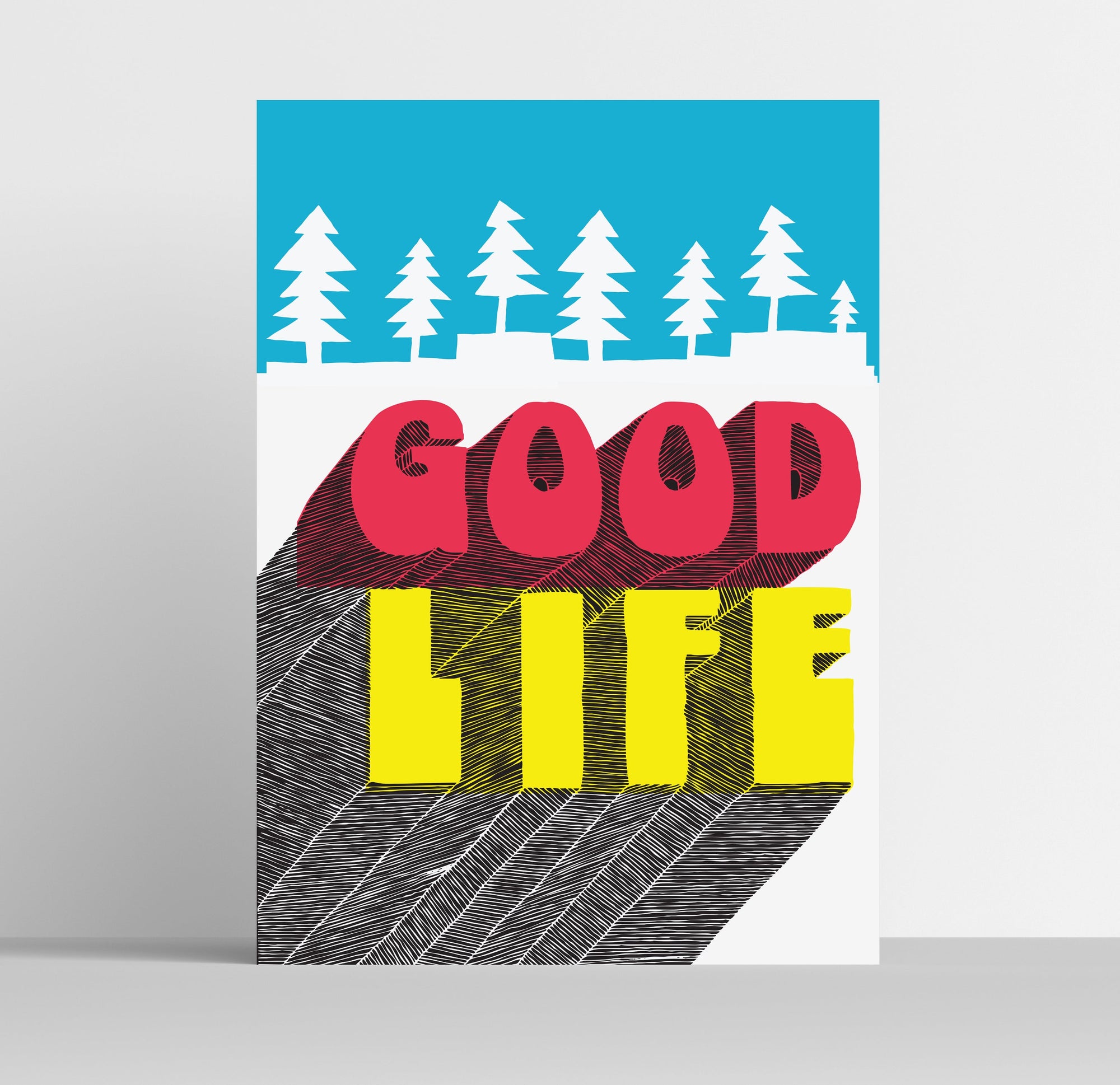 'Good Life' Indigo Print.