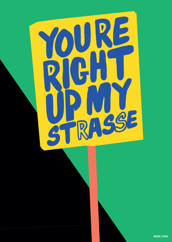 'Strasse' Indigo Print