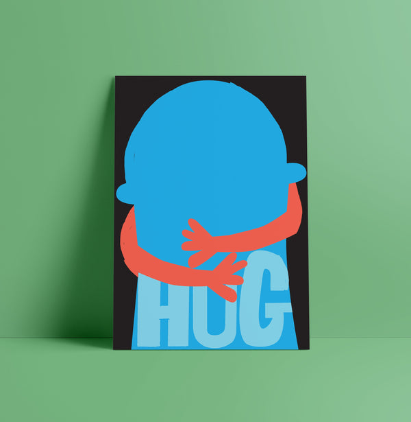 'Hug' Indigo Print.