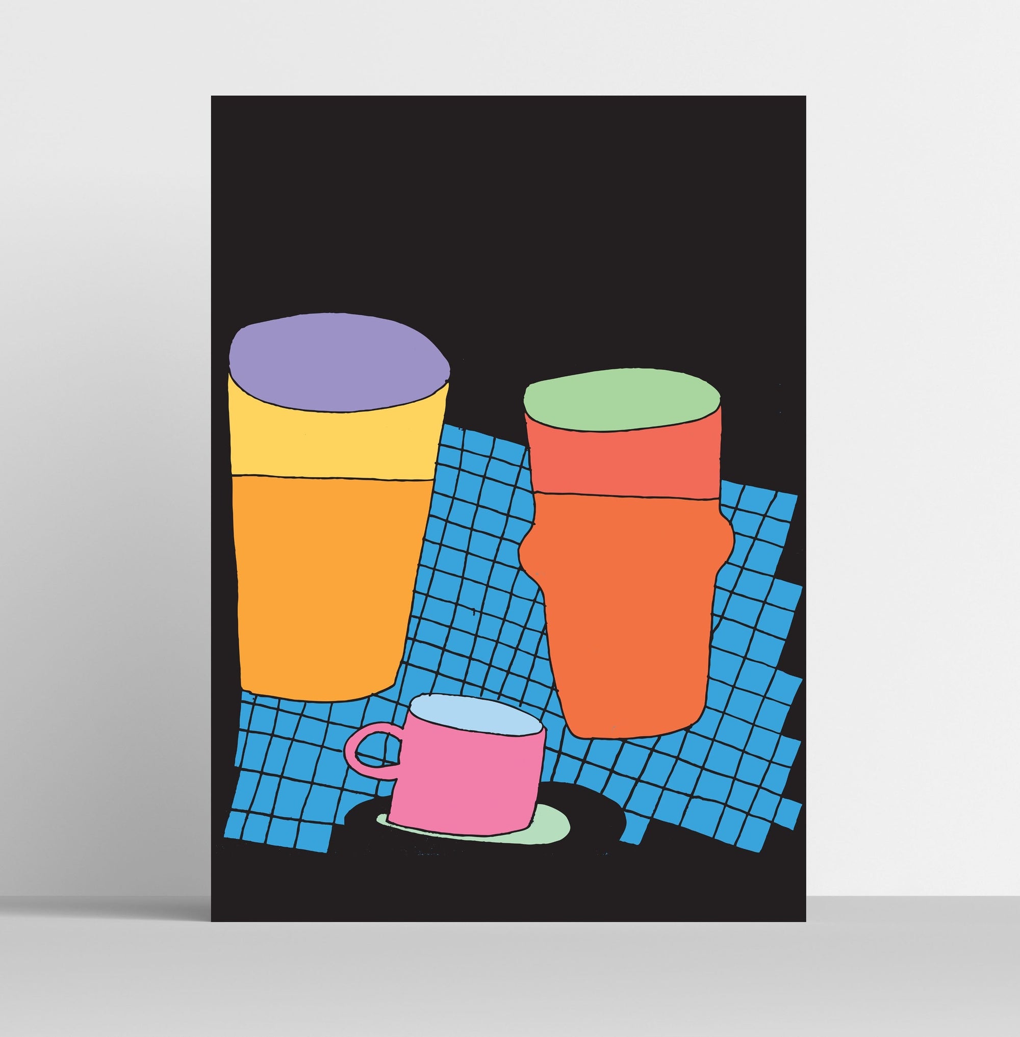 'Pints' Indigo Print.