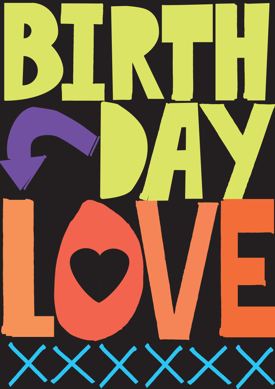 'Birthday Love' Card.