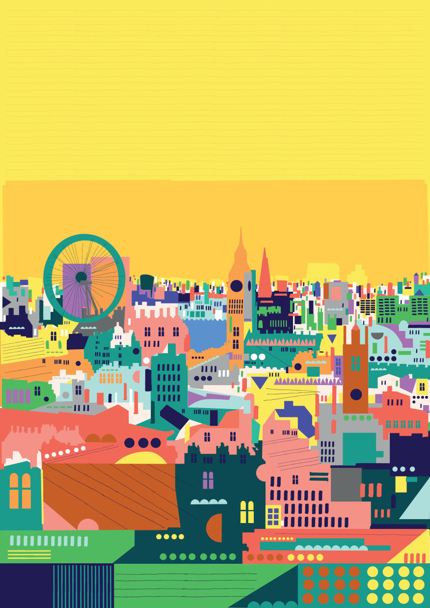 'Colourful London' Card