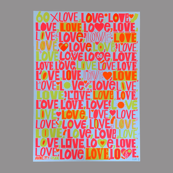 '60 x LOVES' Screen Print.