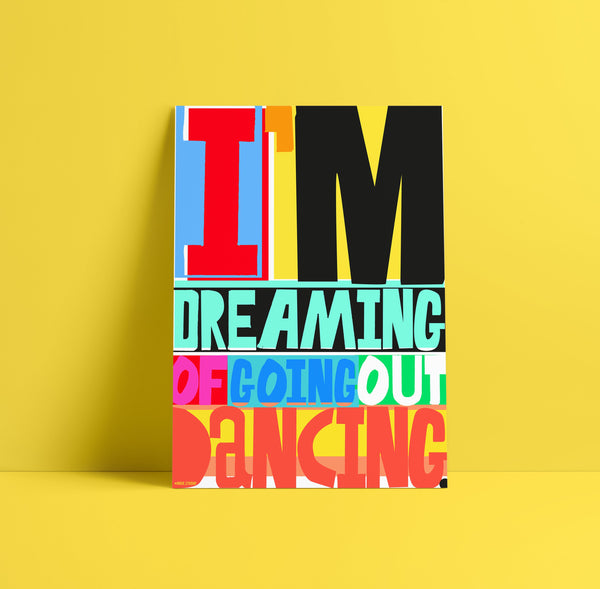 'Dancing' Indigo Print.