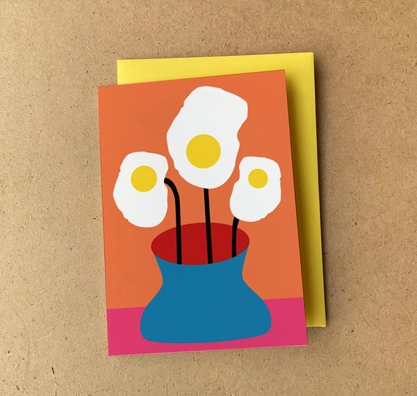 'Fried Egg Plant' Greeting Card