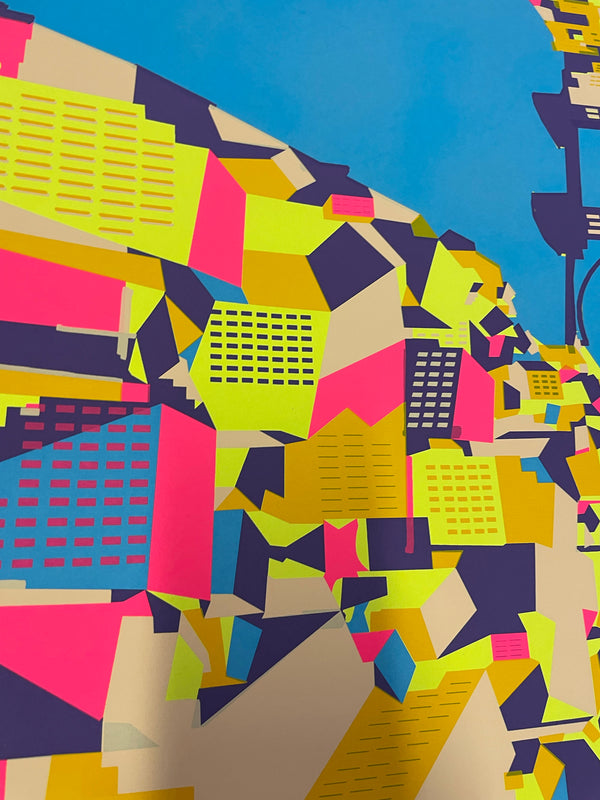 'Thames Hot Pink' Screen Print