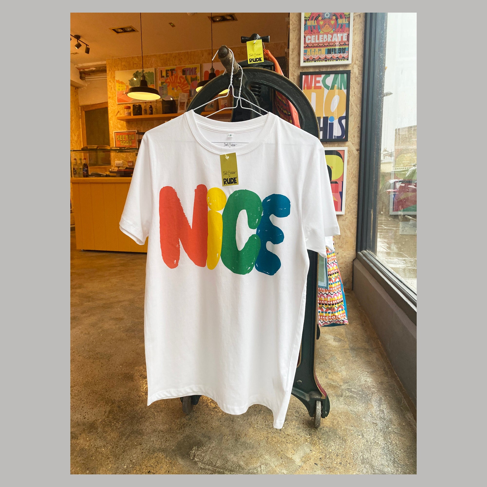 'Nice' White T-shirt.