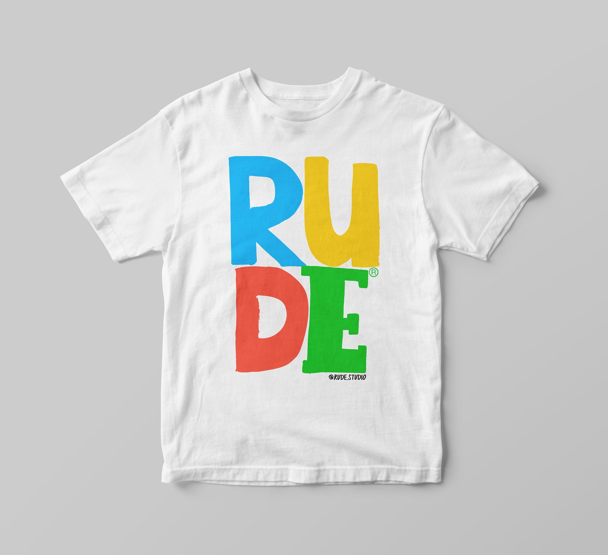 'RUDE' White T-Shirt.