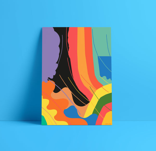 'Ripple' Indigo Print.