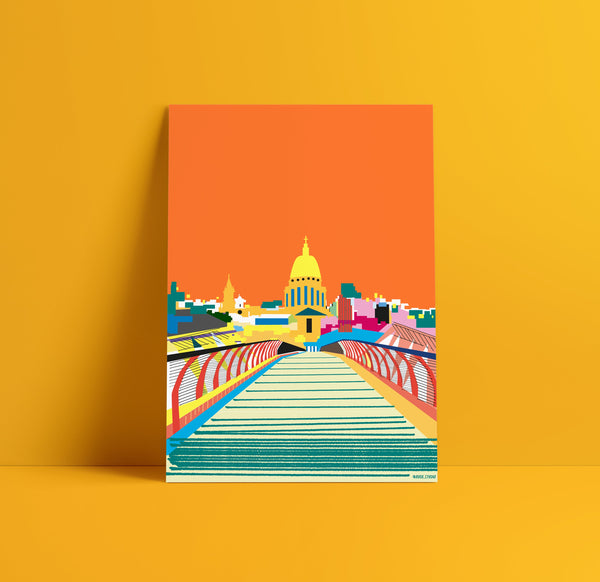 'St. Paul's' Indigo Print.