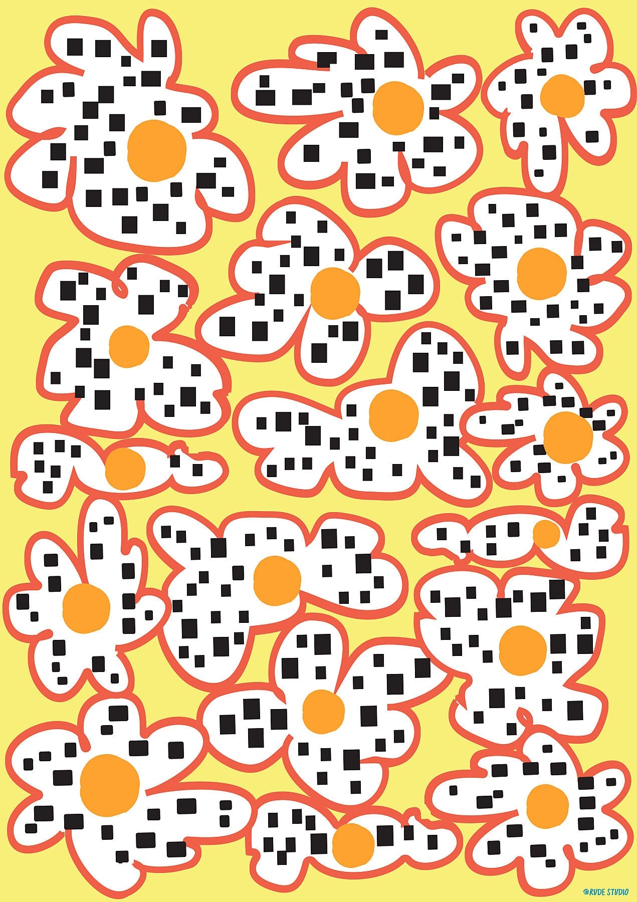 'Digital Flowers' Giclée Print