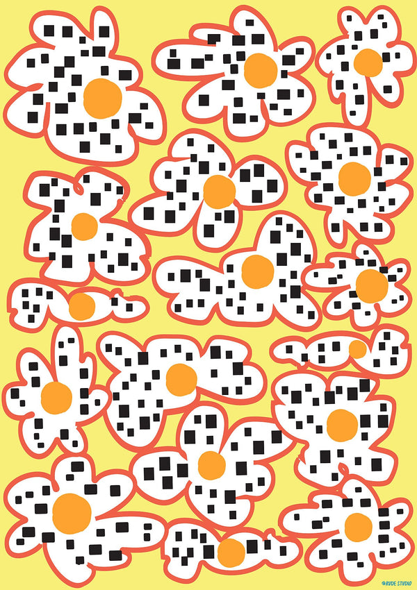 'Digital Flowers' Giclée Print