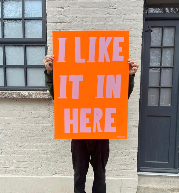 'LIKE Orange Pink' Screen Print