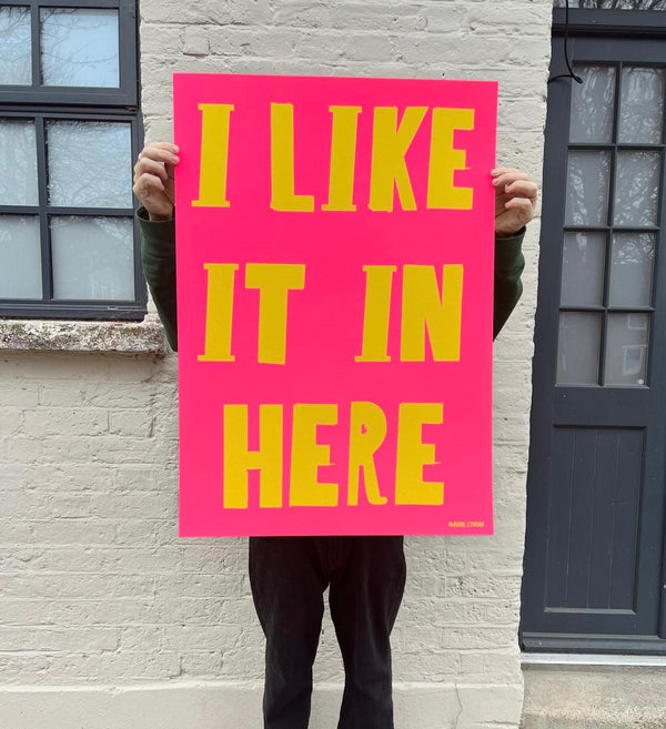 'LIKE Pink Yellow' Screen Print